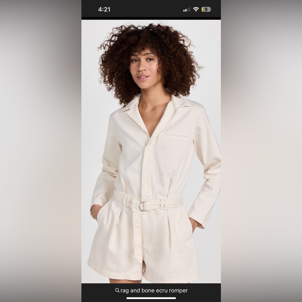Rag and Bone Ecru Pleated Jumper